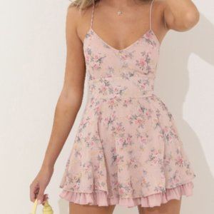 Lucy in the Sky: Aubree Fit and Flare Dress in Pink - Size: XS